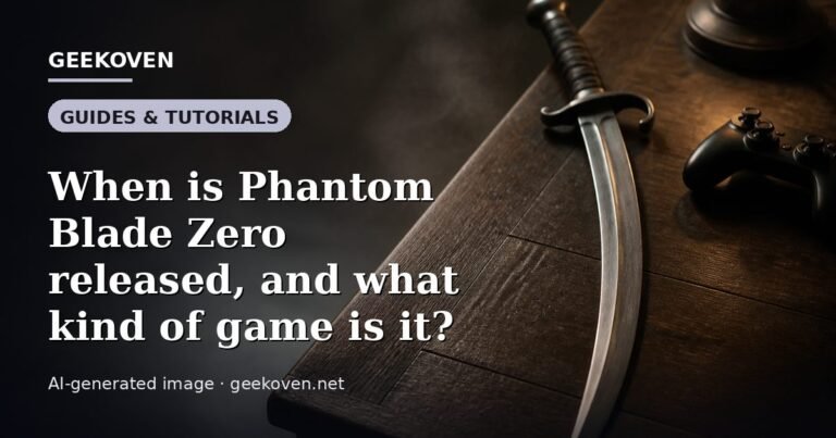 Illustration for the Guides & Tutorials article “When is Phantom Blade Zero released, and what kind of game is it?”: an AI-generated editorial illustration showing a studio workspace seen from above, with a production timeline across the wall, with the headline set over it. Illustrative only, not a photograph of a real event.